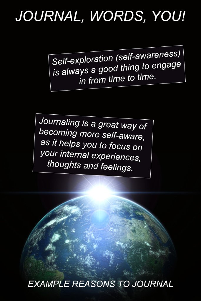 Example reasons to journal on image of planet earth